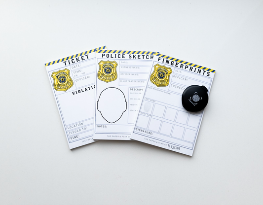 Law Enforcement Playtime Pack - Fingerprint Pad & Detective Tools - Made In U.S