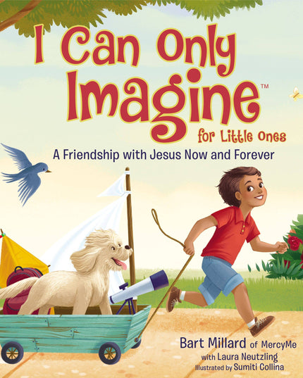 Book cover of 'I Can Only Imagine for Little Ones' with a boy and dog illustration.