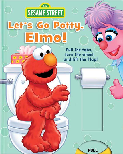 Sesame Street book cover featuring Elmo and Abby Cadabby on a toilet.