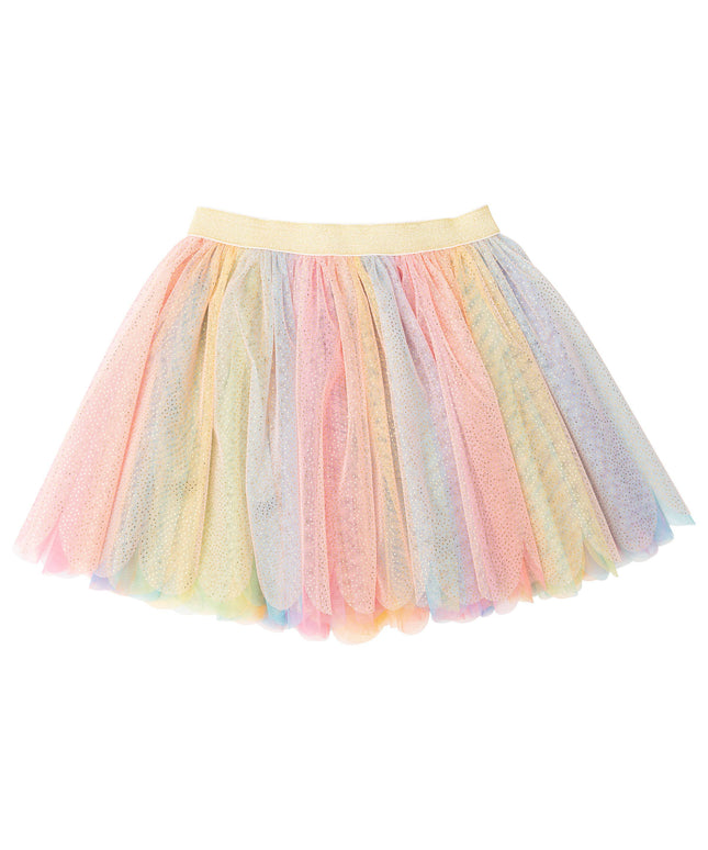 Pastel-colored tutu skirt on a white background