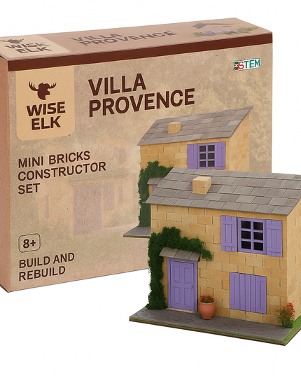 Villa Provence mini bricks constructor set packaging with model house