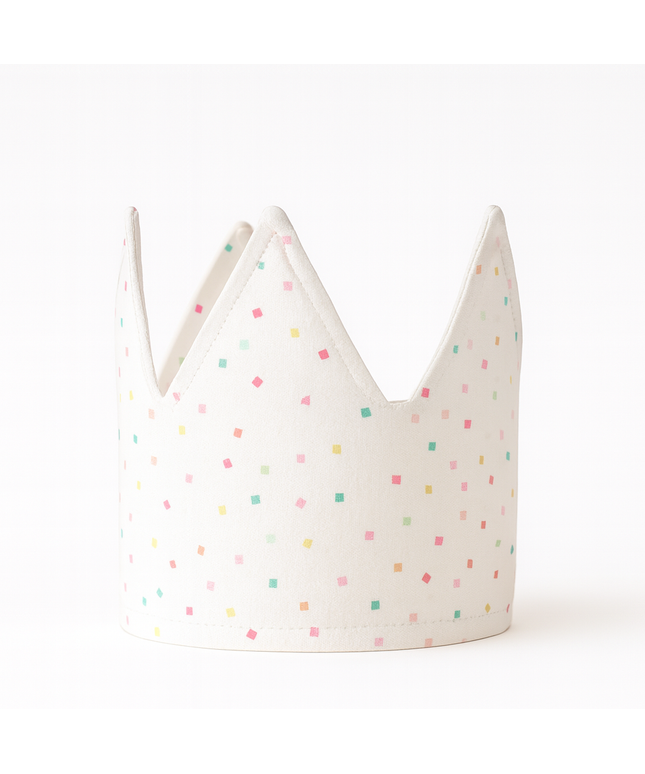 Bright Confetti Cotton Birthday Crown - Made In U.S.A.
