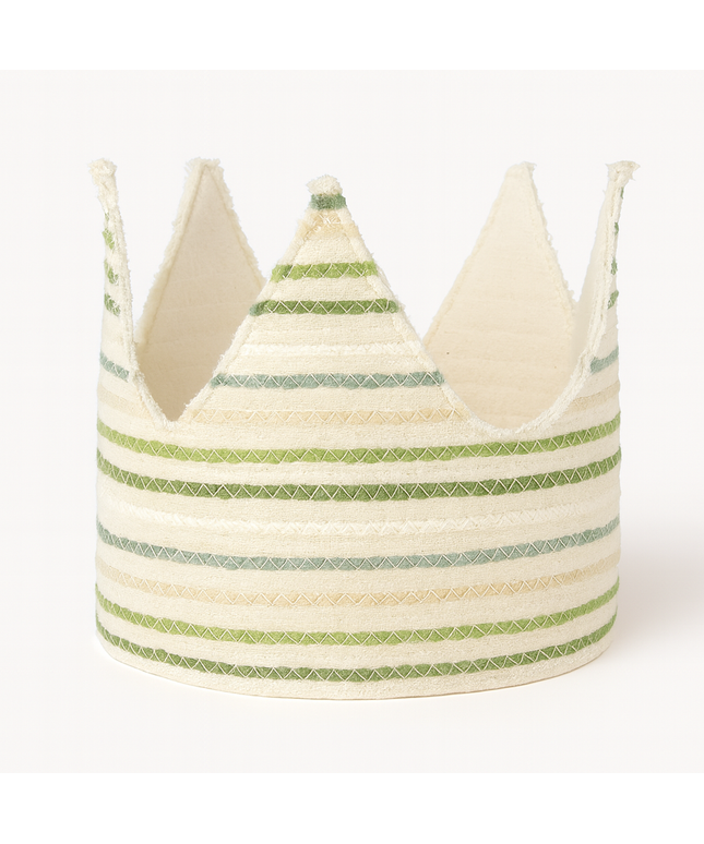 Green Striped Quilted Crown for Toddlers - Made In U.S.A.