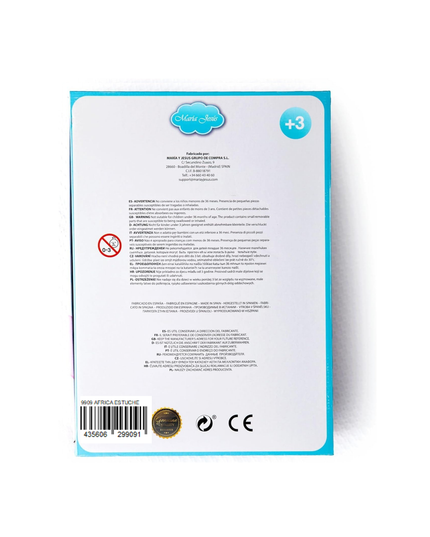 Back of a product packaging with text and symbols on a white background