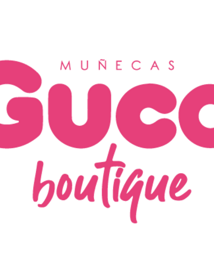 Pink 'Gucca' logo with 'boutique' text on a white background