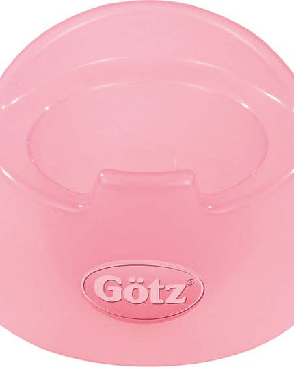Pink container with 'Götz' logo on a white background