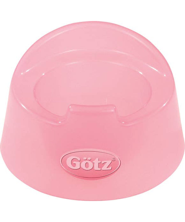 Pink container with 'Götz' logo on a white background