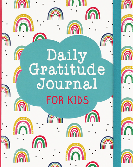 Daily Gratitude Journal for Kids with rainbow pattern on cover