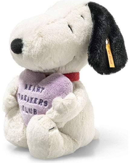 Plush dog toy with a heart pillow and 'Heart Walkers Club' shirt on a white background