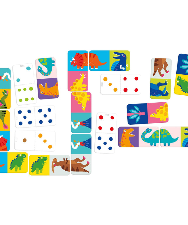 Dino Dominoes! 28 Double-Sided Dominoes by Banana Panda - Made In Poland