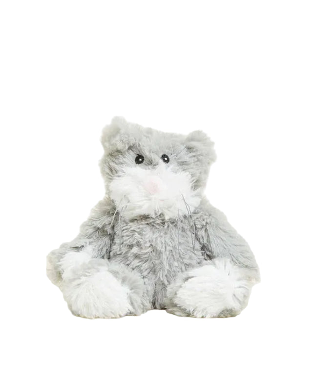 Junior Grey Cat Warmie on white background