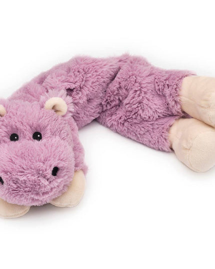 Plush hippo toy on a white background