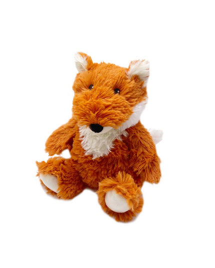Plush fox toy on a white background