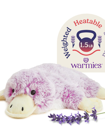 Plush toy resembling a platypus on a white background