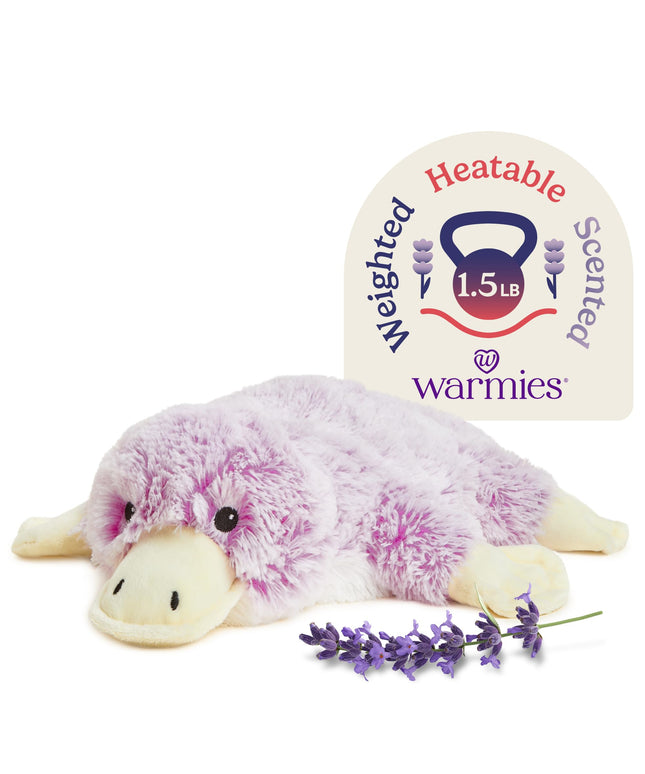 Plush toy resembling a platypus on a white background