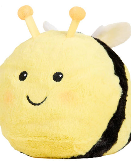 Plush toy bee on a white background