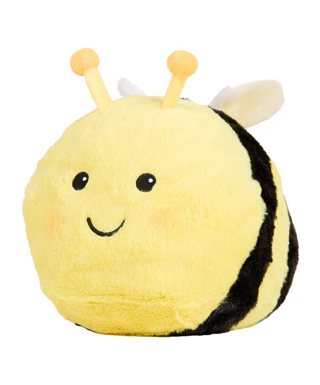 Plush toy bee on a white background