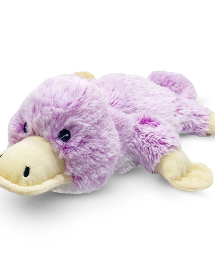 Plush toy resembling a platypus on a white background