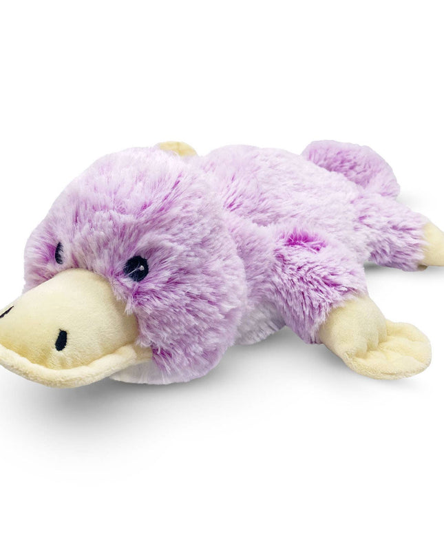 Plush toy resembling a platypus on a white background