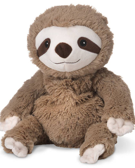 Plush toy sloth on a white background