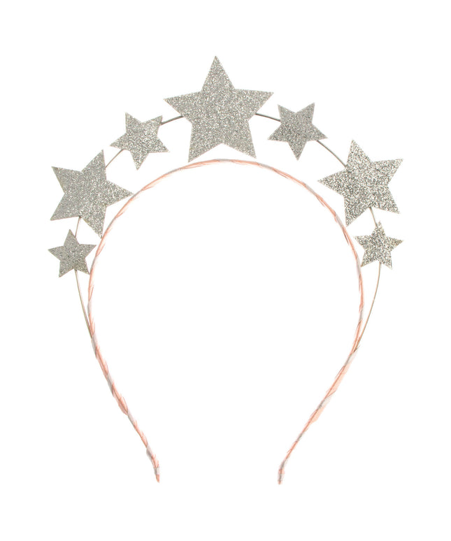 Star-shaped headband with rose gold band on a white background