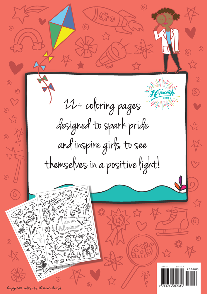 Fall Activity Coloring for Girls - "I Am An Adventurer..."