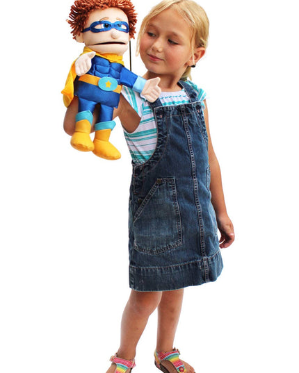 Silly Puppets Superhero Puppet – 14" Peach Skin Hand Puppet
