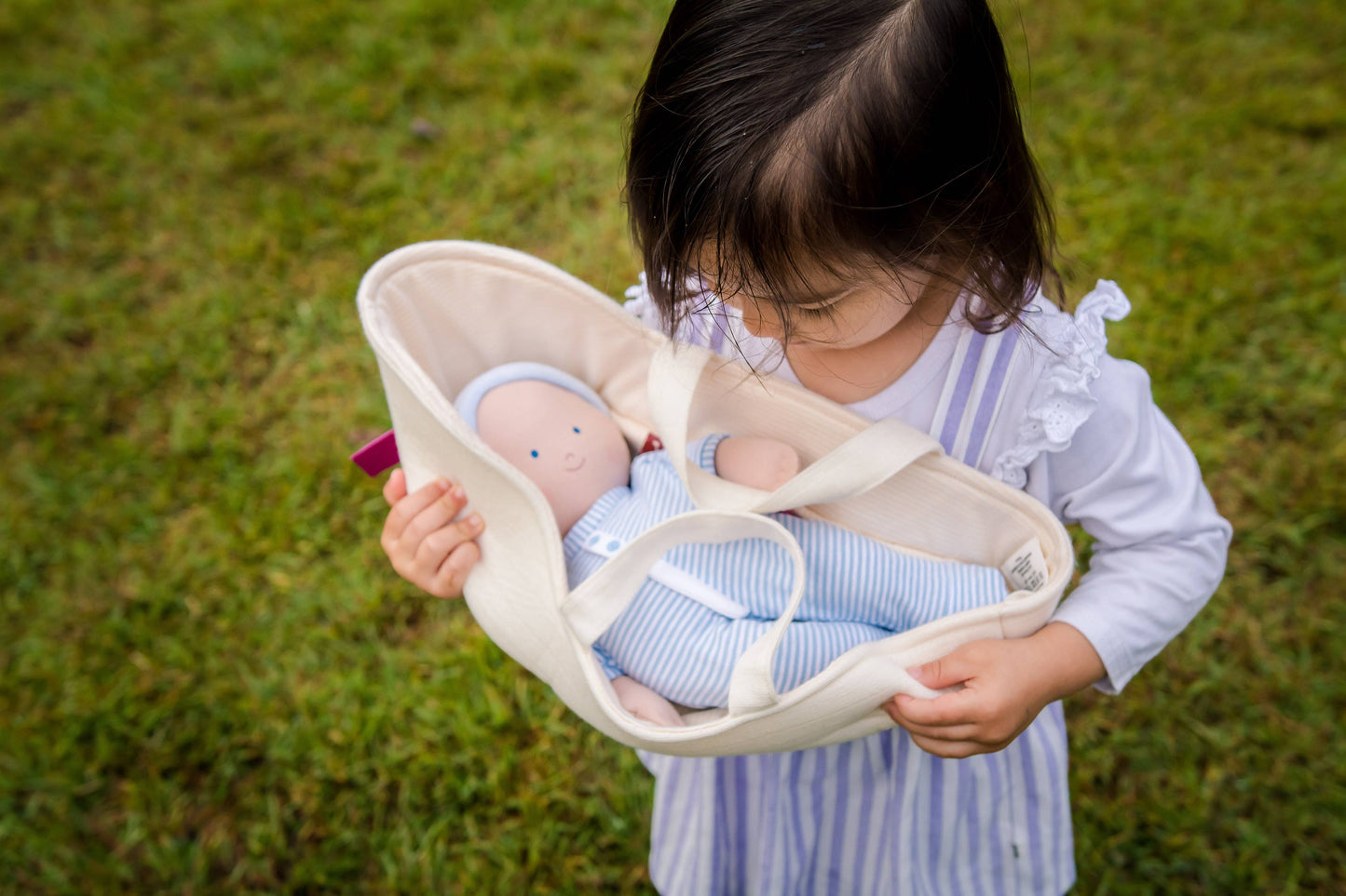 Organic Cotton Baby Doll Carry Cot - Soft & Sustainable - Made in Sri Lanka