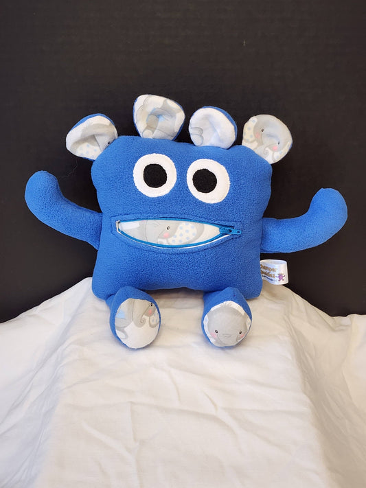 Ellie Blue Chomper Buddy - A Cozy Handmade Plush for Peace & Play - Made In U.S