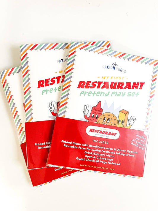My First Restaurant Pretend Play Kit - Made In U.S