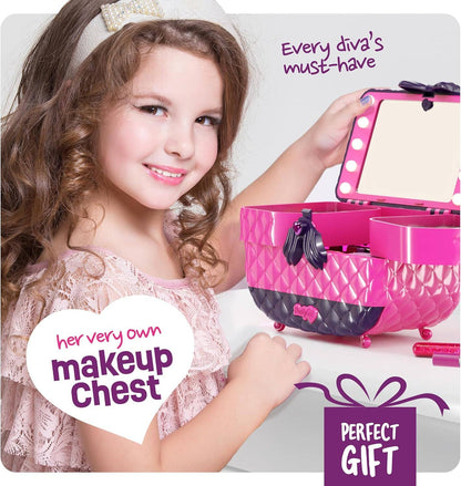Dan&Darci - Light Up Makeup Kit for Kids - Real Girls Make Up Set