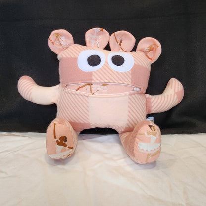 Penny Plaid Chomper Buddy - Cozy Worry-Eating Plush Friend - Made In U.S