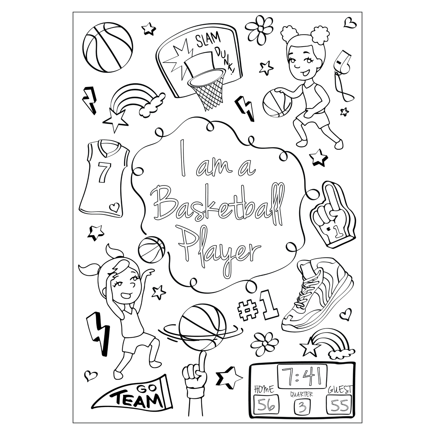 Fall Activity - Coloring Book for Girls - "I Am Strong"