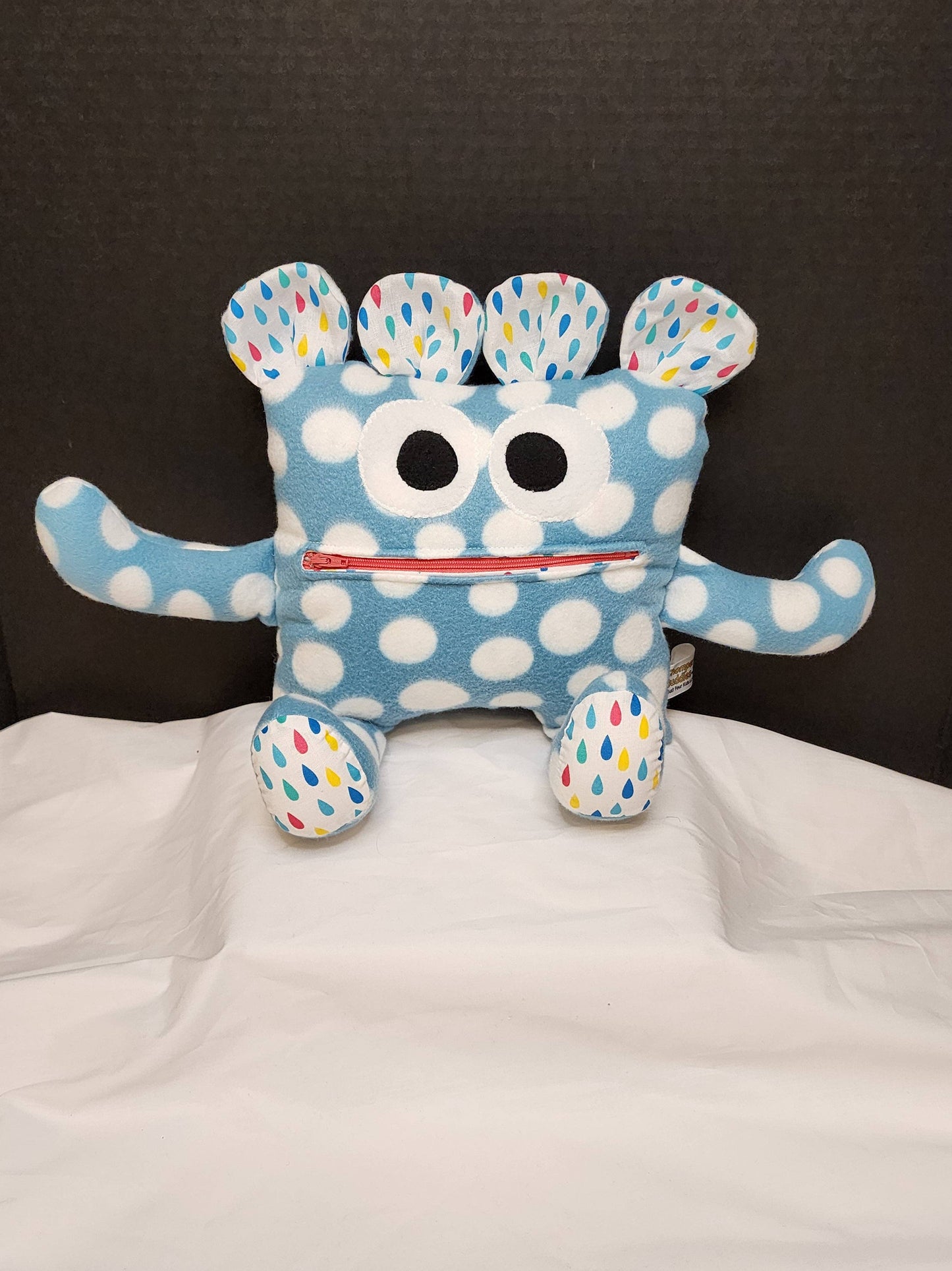 Raindrop Riley Chomper Buddy - Handmade Plush for Calm & Smiles - Made In U.S
