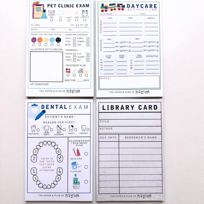 Playtime Pads - Vet, Librarian, Dentist & More! - Made In U.S