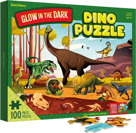 Dan&Darci Glow in the Dark Dino Puzzle